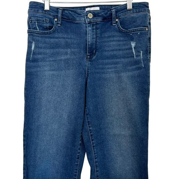 WILLIAM RAST MEDIUM WASH HIGH RISE STRAIGHT CROP DENIM JEANS SIZE 30 - Picture 2 of 9